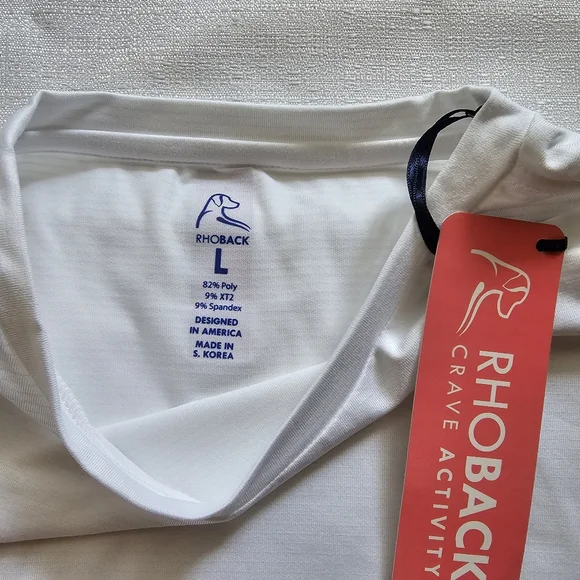 NWT‎ Rhoback Womens Short Sleeve Crop Top Size Large - Picture 6 of 10